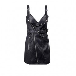 Fashionable mini leather dressDresses