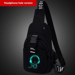 Luminous chest / shoulder bag - backpack - USB charging portBags