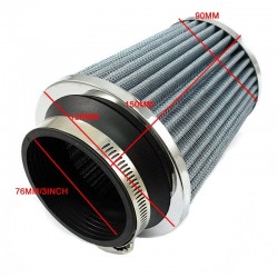 Universal Car - Air Filter - 76mm - AluminumInterior parts