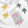 Hemp Leaves - Dangle Earrings - Geometric Drop EarringsEarrings