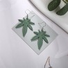 Hemp Leaves - Dangle Earrings - Geometric Drop EarringsEarrings