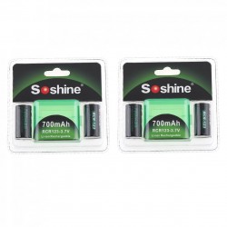 4pcs - 700mAh - Li-ion Rechargeable Battery - 2pcs Battery Storage Box - Flashlights - HeadlampsBattery