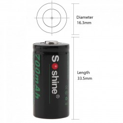 4pcs - 700mAh - Li-ion Rechargeable Battery - 2pcs Battery Storage Box - Flashlights - HeadlampsBattery