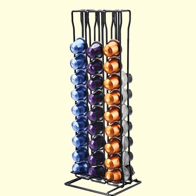 Coffee Capsule Holder - Tower Stand - 60 Nespresso Capsules - StorageCoffee ware
