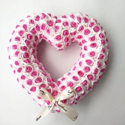 Heart shaped decoration - made of infinity rosesValentine's day