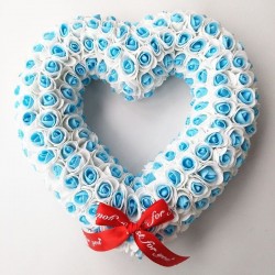 Heart shaped decoration - made of infinity rosesValentine's day