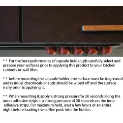 Nespresso coffee capsules holder - tower rack with adhesive tape - rotatableCoffee ware