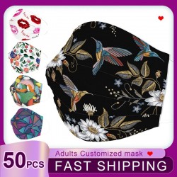 50Pcs - Mouth Face Mask - Disposable - 3 Layers - Fashion - BreathableMasks