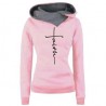 Autumn - Winter - Hoodies - Sweatshirts - Women - Faith Embroidered PrintHoodies & Jumpers