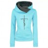 Autumn - Winter - Hoodies - Sweatshirts - Women - Faith Embroidered PrintHoodies & Jumpers