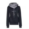 Autumn - Winter - Hoodies - Sweatshirts - Women - Faith Embroidered PrintHoodies & Jumpers