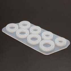 8Pcs - Assorted Sizes Ring - Silicone Mold - Resin JewelryToys