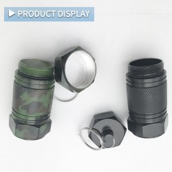 2Pcs - Metal Medicine Box - Pill Capsule - Waterproof - Outdoor - Key ringKeyrings