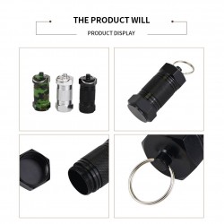 2Pcs - Metal Medicine Box - Pill Capsule - Waterproof - Outdoor - Key ringKeyrings