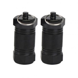 2Pcs - Metal Medicine Box - Pill Capsule - Waterproof - Outdoor - Key ringKeyrings