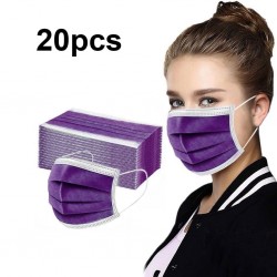Disposable anti-bacterial medical face mask - mouth mask - 3 layer - purpleMouth masks