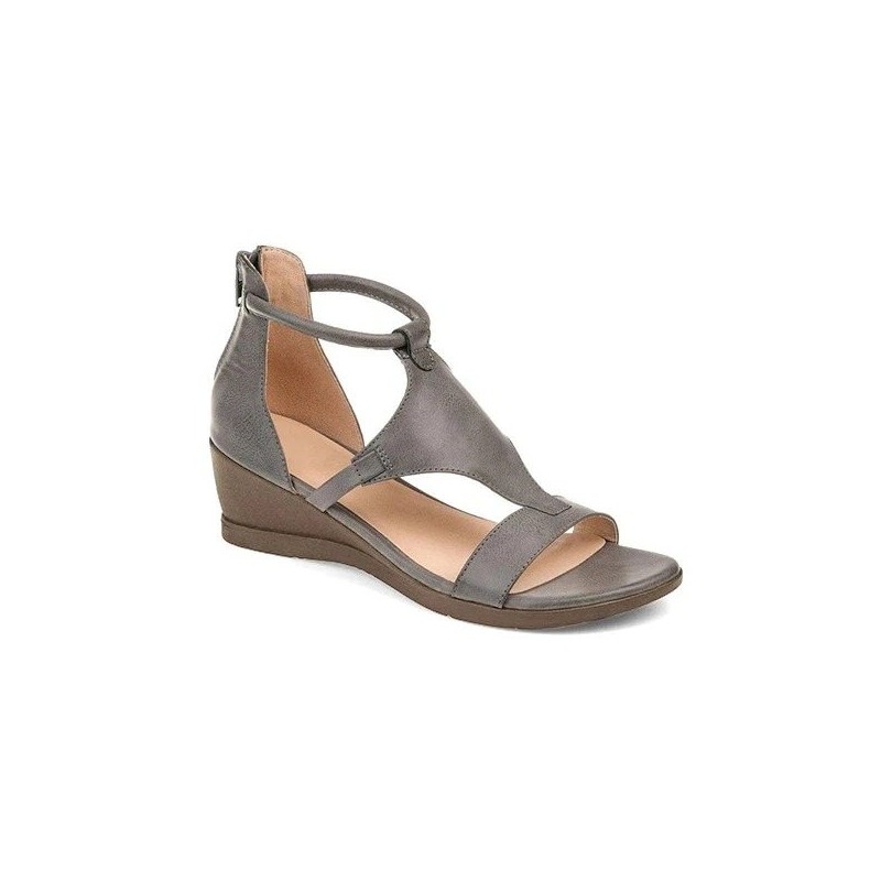Summer Sandals - Mid Heels - Vintage - Black - Brown - Grey - RedHigh heels
