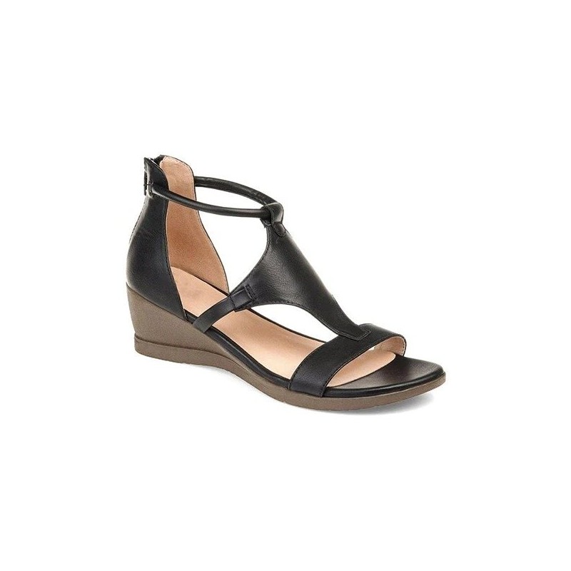 Summer Sandals - Mid Heels - Vintage - Black - Brown - Grey - RedHigh heels