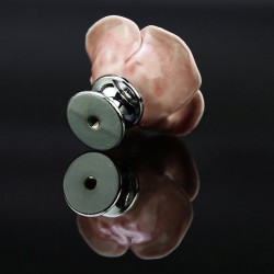Rose shaped furniture handles - ceramic - 5 piecesFurniture