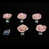 Rose shaped furniture handles - ceramic - 5 piecesFurniture