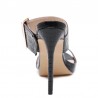 Sexy high heeled sandals with decorative buckle - leatherHigh heels