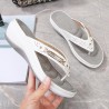Elegant summer sandals - flip flops - metal and crystals decoration - comfortableSandals
