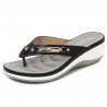 Elegant summer sandals - flip flops - metal and crystals decoration - comfortableSandals