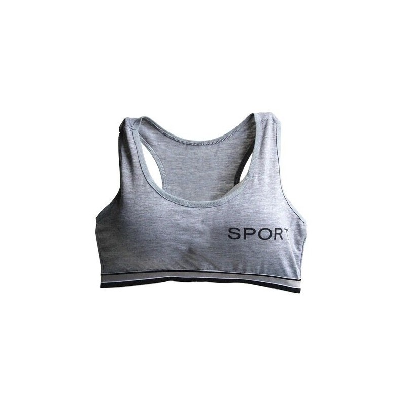 "SPORT" print - cotton fitness padded braWomen's fashion