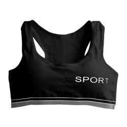 "SPORT" print - cotton fitness padded braWomen's fashion
