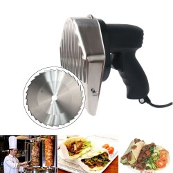 Electric kebab / shawarma slicer with bladesSteel