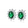 Luxurious earrings with crystals - 925 sterling silverEarrings