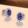 Luxurious earrings with crystals - 925 sterling silverEarrings