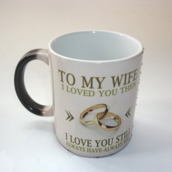 To My Wife / To My Husband - temperature color changing mug - 350 mlDrinkware