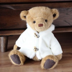 Plush teddy bear with white coat - toyCuddly toys