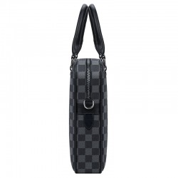 Classic business bag - plaid leather - briefcaseBags