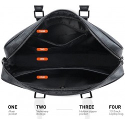 Classic business bag - plaid leather - briefcaseBags