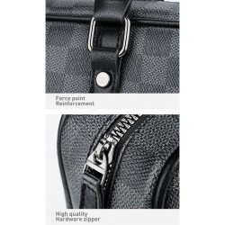 Classic business bag - plaid leather - briefcaseBags