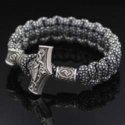Vintage - braided viking bracelets - silver - camouflageBracelets