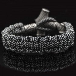 Vintage - braided viking bracelets - silver - camouflageBracelets
