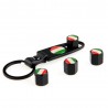 Italian flag - stainless steel - black - 4pcs/set - car valuesStickers