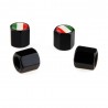 Italian flag - stainless steel - black - 4pcs/set - car valuesStickers