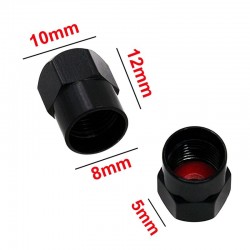 White/red skull - valve caps - 4 piecesWheel parts
