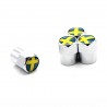 4Pcs/set - sweden flag - valve capsStyling parts