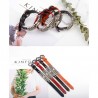 Punk leather bracelet - wrist band - orange- brownBracelets