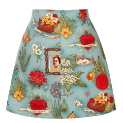 Retro - vintage - cotton skirt - floral printWomen's fashion