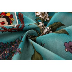 Retro - vintage - cotton skirt - floral printWomen's fashion