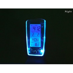 LED - blue luminous digital clock - electronic calendar - thermometer - 7-sounds alarm clockClocks