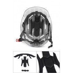 Bicycle helmet with Led light - rechargeable - integrally-molded - sports head protectionBicycle