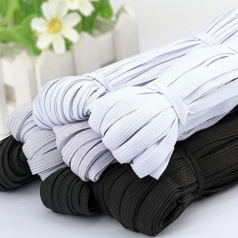 3/6/8/10MM - White/black - Flat Elastic Bands - DIY sewingWedding
