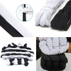 3/6/8/10MM - White/black - Flat Elastic Bands - DIY sewingWedding